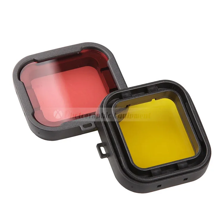 2 шт. желтый/красный цветной поляризатор УФ фильтр для объектива мини видеокамеры