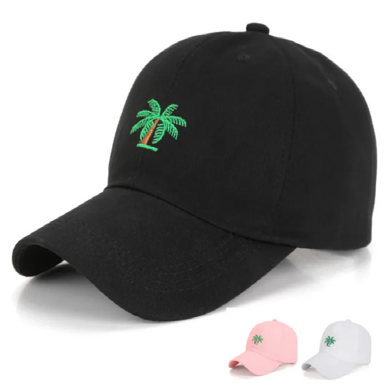 Кепка для папы с пальмами хлопковая бейсболка вышивкой кокосовым деревом