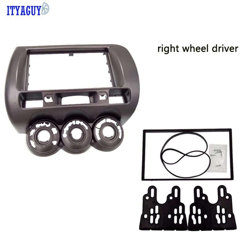 right wheel driver Автомобильный тире комплект Подходит для Honda подходит для Spot Jazz RHD или LHD 2002-2008 рулевое колесо DVD рамка панель передняя рамка ободок, 2 DIN - Название цвета: right wheel driver