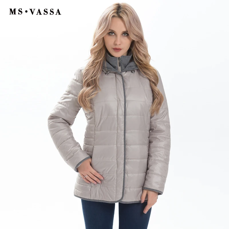MS Vassa Для женщин куртка 2017 осень-зима Мужские парки Модные женские пальто с