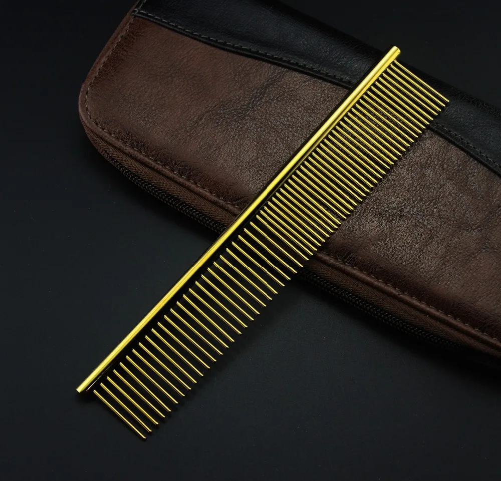 Цветная расческа для животных из нержавеющей стали гребень кошек собак