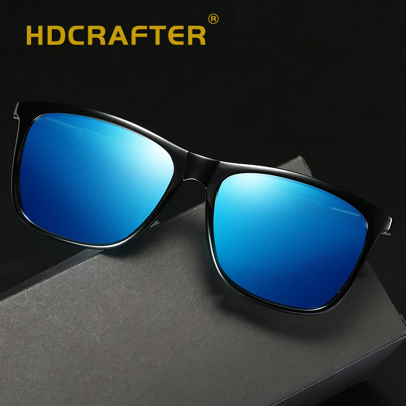 HDCRAFTER Для мужчин s квадратные очки Поляризованные Вождения Солнцезащитные для UV400
