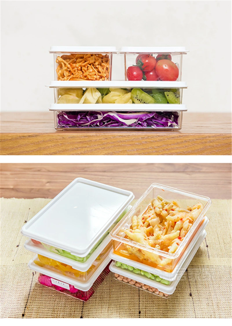 JiangChaoBo домашняя пластиковая прозрачная коробка для хранения продуктов, холодильник, еда, фрукты, свежая кухня с крышкой, герметичная коробка для хранения