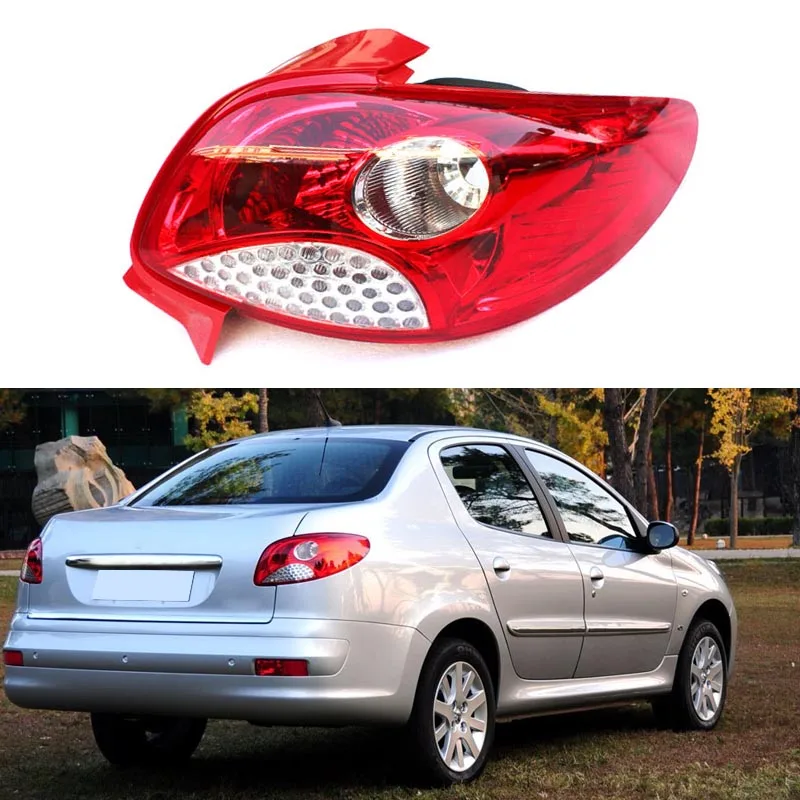 old sedan right Задний светильник для peugeot 207 хэтчбек седан 2008 2009 2010 2011 2012 2013 Автомобильный Стайлинг тормозной сигнальный фонарь Быстрая - Цвет: old sedan right