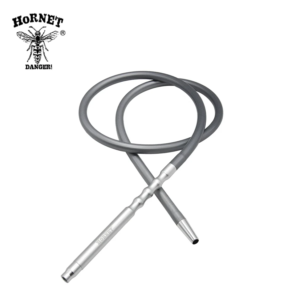 Silver-Gray-Hornet HORNET силиконовый алюминиевый сплав кальян шланг трубка для Chicha Narguile аксессуары - Цвет: Silver-Gray-Hornet