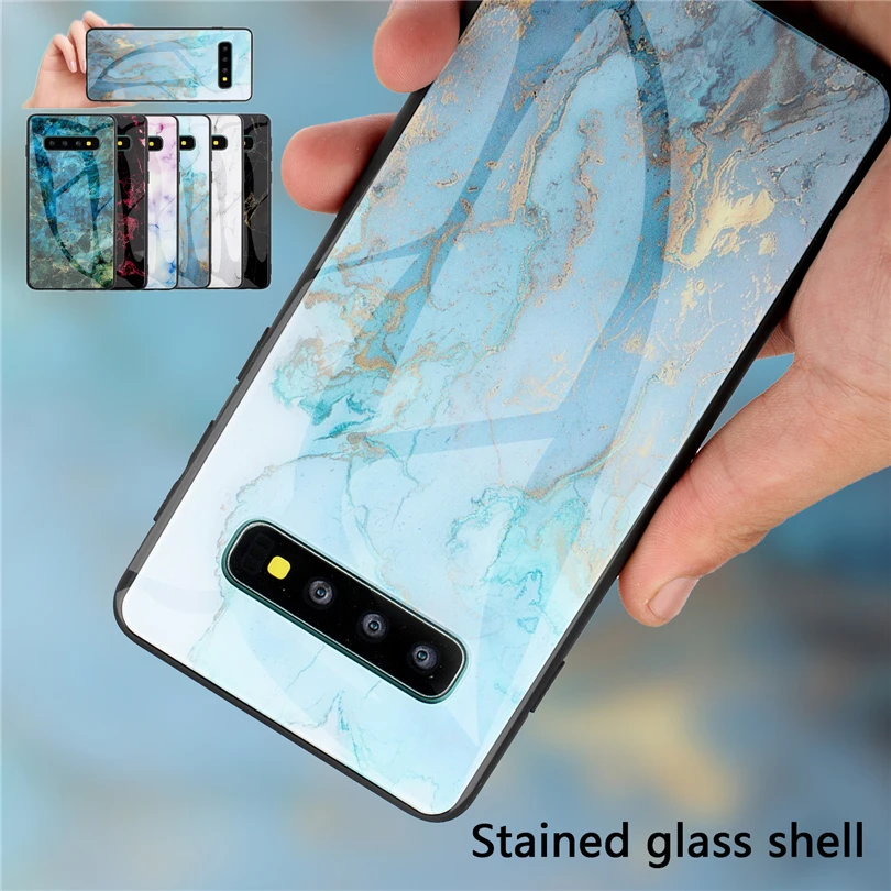 Водонепроницаемый чехол для Samsung S10E S10 S9 S8 Plus чехол-накладка из закаленного стекла