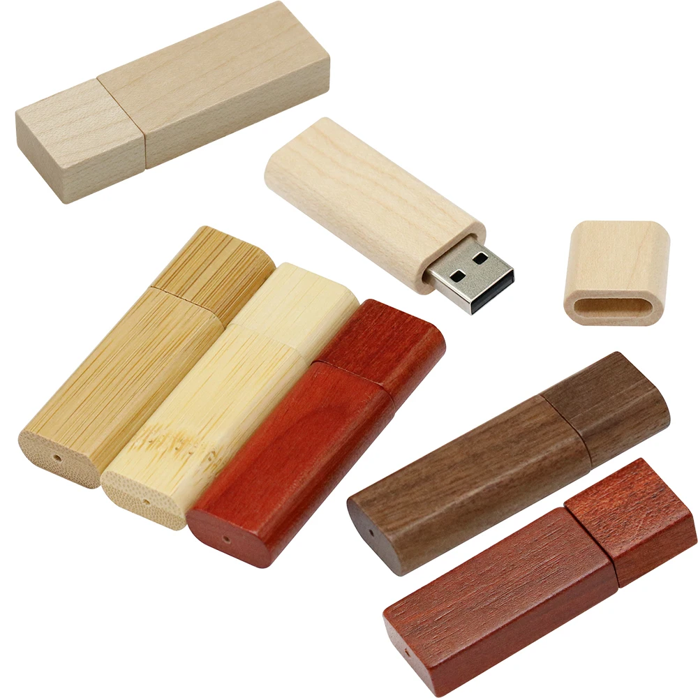 Деревянный бамбуковый USB флэш накопитель с деревянным чипом Флэшка 8 ГБ 16 32 64 128 256