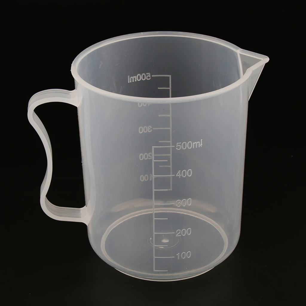 Прозрачный градуированный мерный стакан кувшин с ручкой метрический 500 мл 5