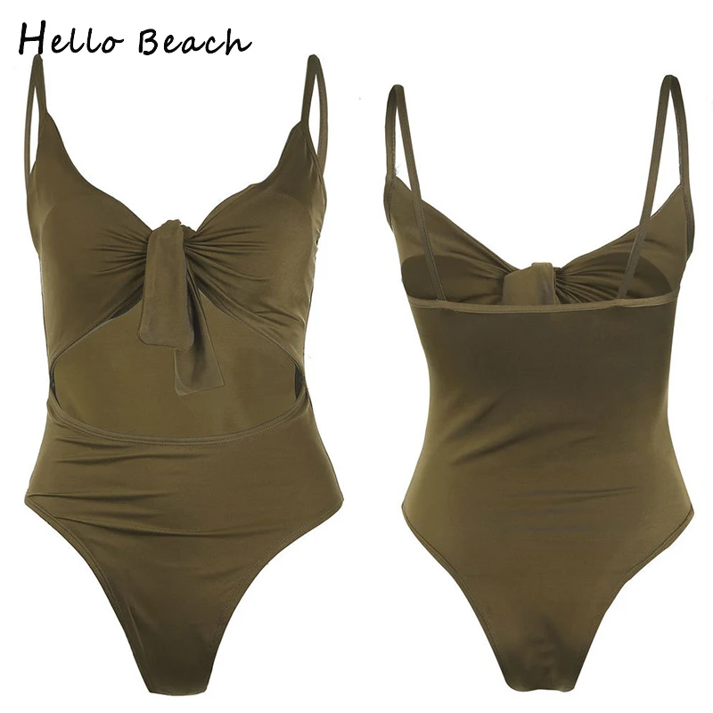 HELLO BEACH 2018 Цельный купальник с высоким вырезом для женщин цветочный купальный