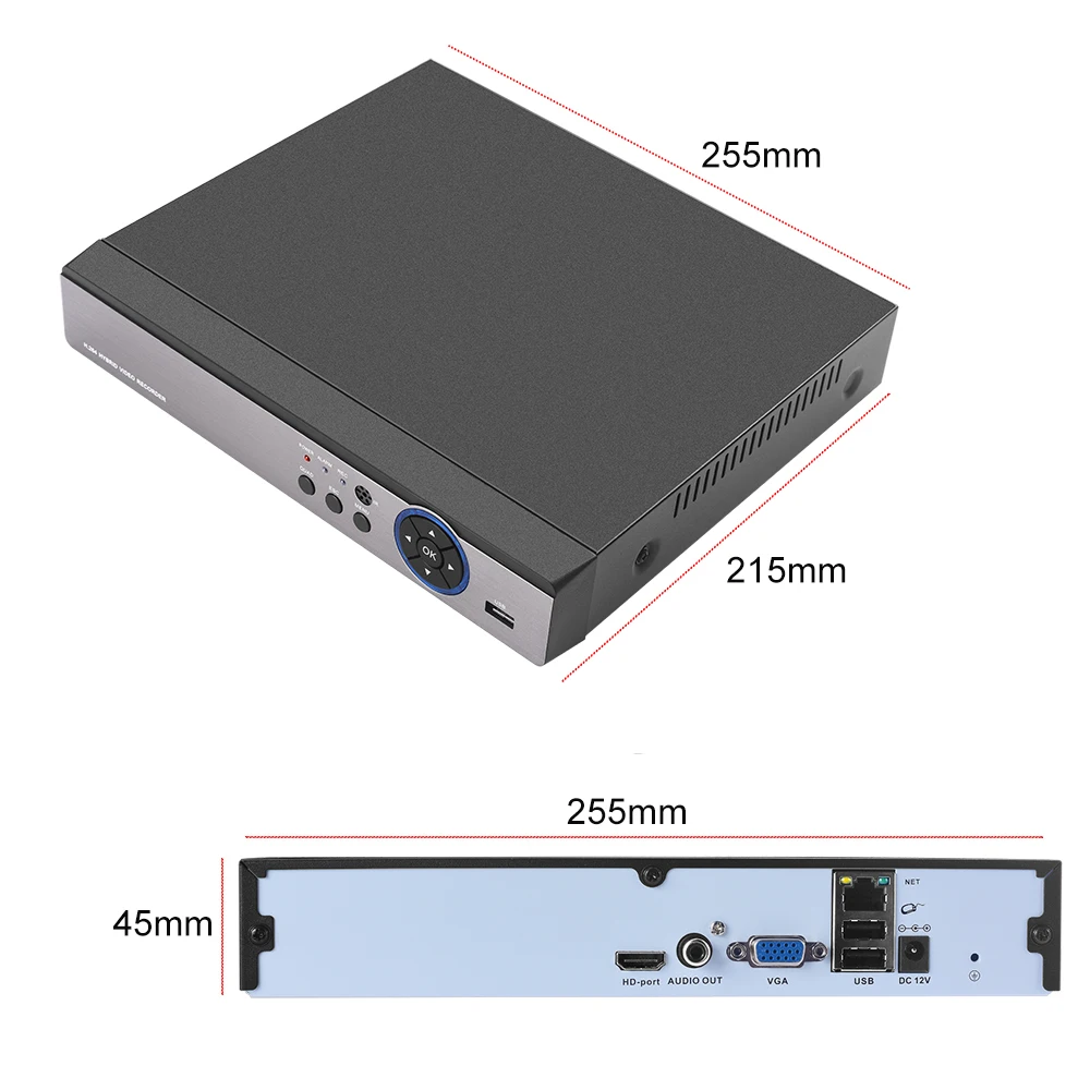 USAFEQLO металлический корпус H.265 NVR VGA HDMI 4CH 8CH 16CH CCTV 5 м 4 3 1080P IP камера ONVIF 2 0 система