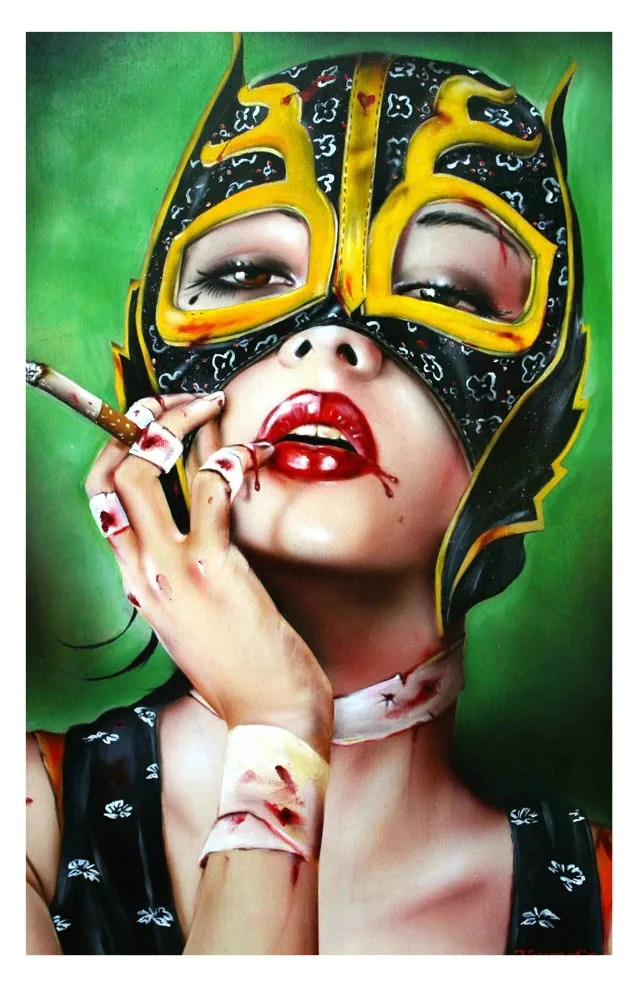 New Baroness dirtyполностью Брайан М. Viveros курительная красная губа сексуальная девушка