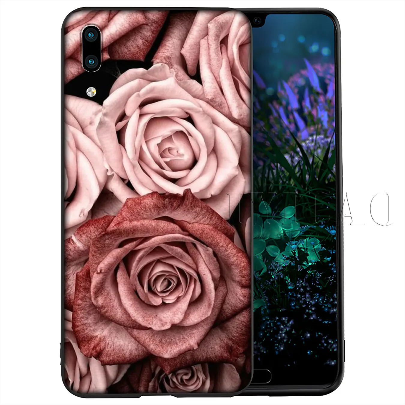 Мягкий силиконовый чехол для телефона IYICAO rose flower Starry sky Huawei Y9 Y7 Y6 Prime 2019 Honor 20 8C 8X 8 9 9X