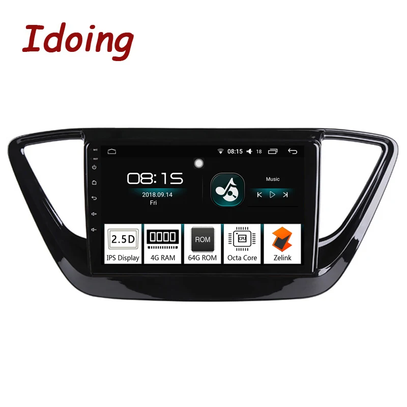 Idoing 9 &quot1Din Автомобильный Android 8 0 радио Vedio мультимедийный плеер 4G + 64G