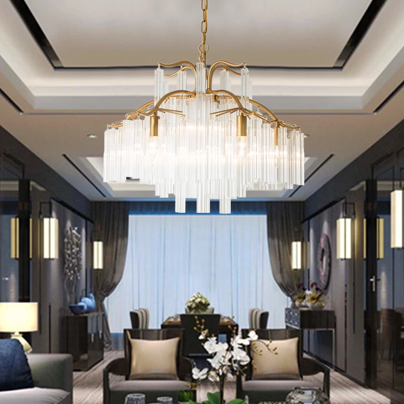 Лобби хрустальный бар освещение подвесная люстра led lustre cristal роскошные люстры для