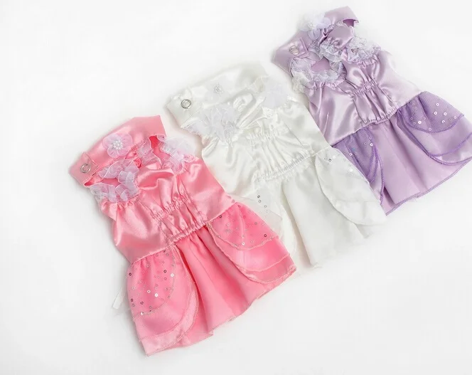 Y07 Wedding Dog Dress Pets Dogs Clothes Sweaty Puppy dog Cats Princess Bowknot Floral Tutu Skirt Costume for Yorkshir | Дом и сад