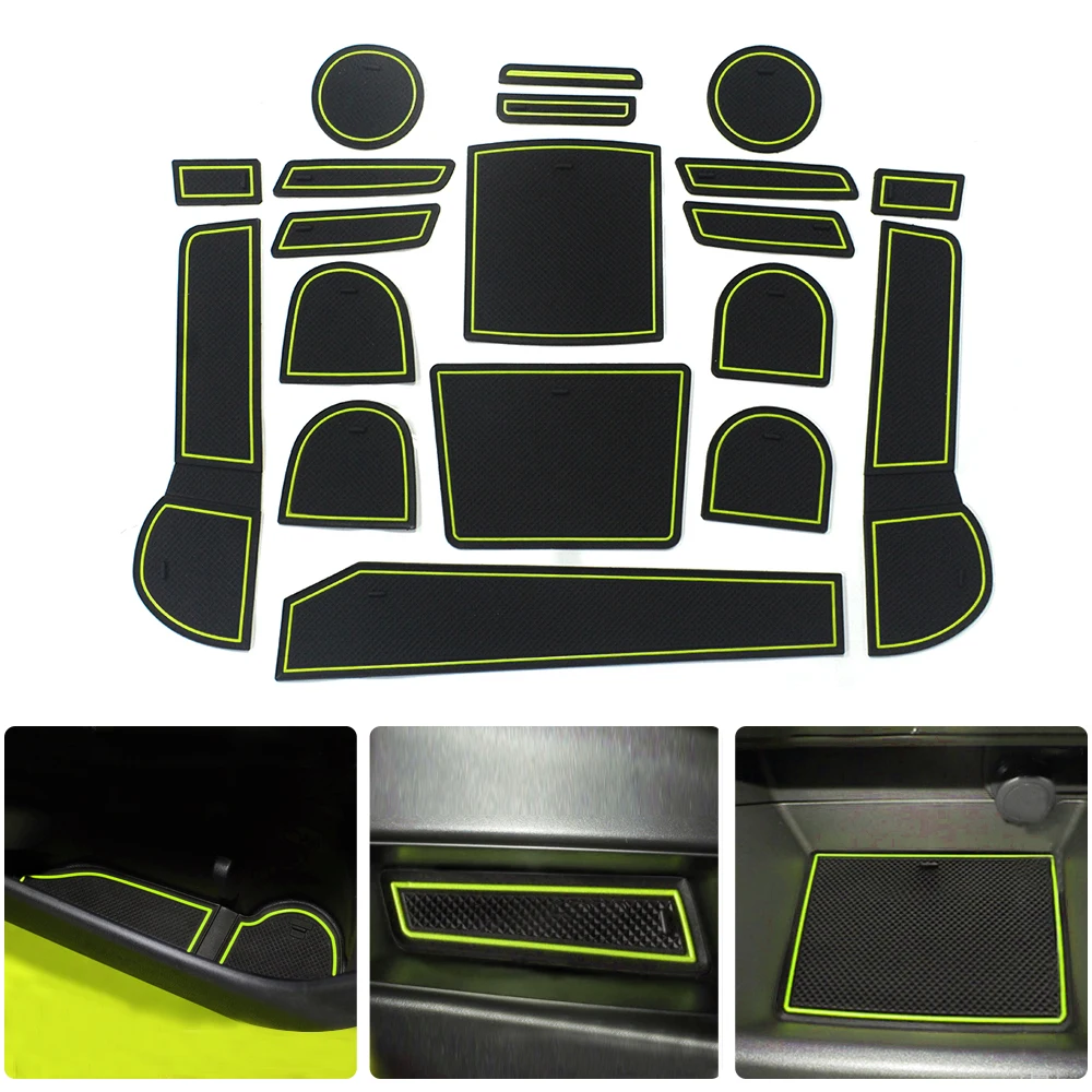 

Car-Styling For Subaru XV 2015 2016 2017 Car Anti-Slip Gate Car Door Groove Slot Latex Non-Slip Mat Interior Cup Cushion 19pcs
