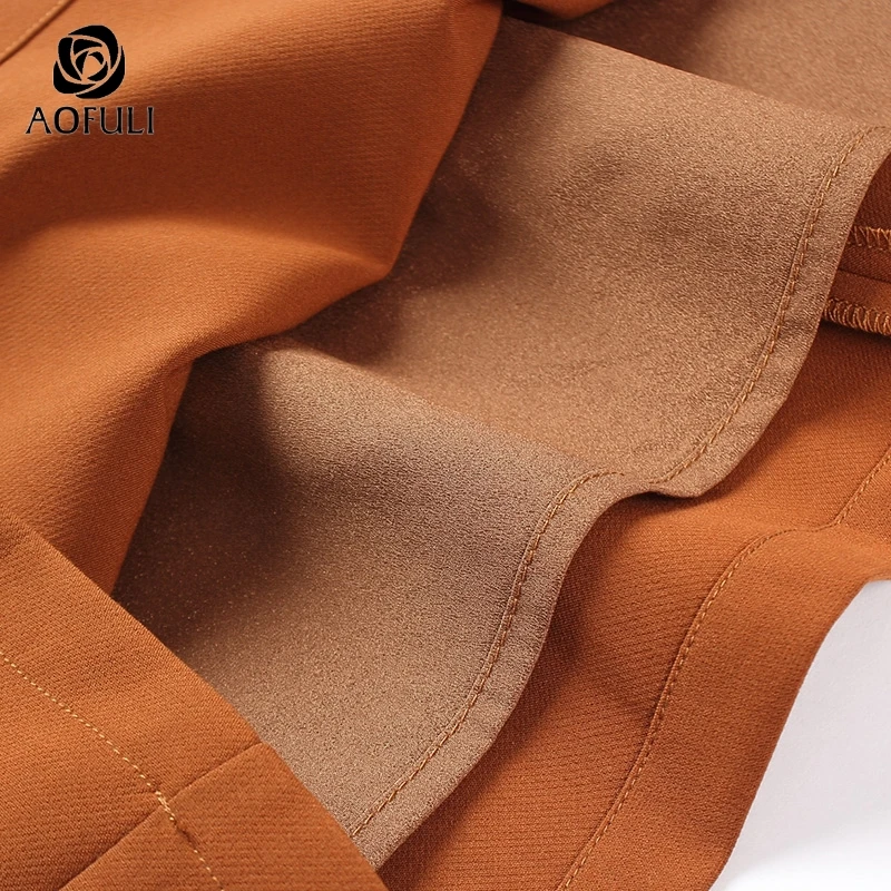 AOFULI женские Лоскутные прямые платья расшитые блестками тигра с длинными