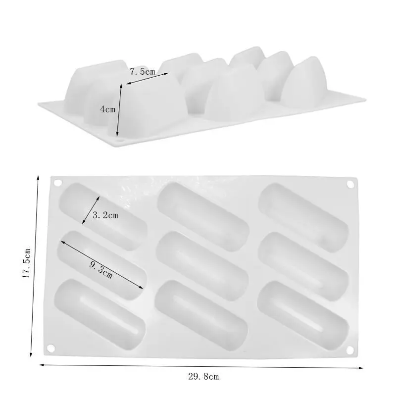 New 9 Cavity Bag Cupcake Decorating Silicone Mold DIY Mountain Baking Tools For Cakes Soap Chocolate Pudding Cake Design | Дом и сад