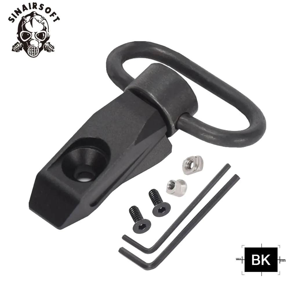 BK AR15 Алюминий черный KeyMod Крепление-адаптер с QD антабка Совместимость M-lok для AEG Пейнтбол Охота Запчасти - Цвет: BK