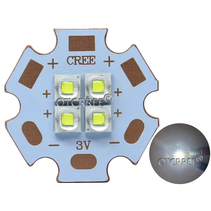 Cree XPE2 XP-E2 4 чипа 4 светодиодный 3V6V12V 10W12W холодный Нейтральный Теплый белый красный синий зеленый высокомощный светодиодный излучатель диод на 20 мм медной печатной плате