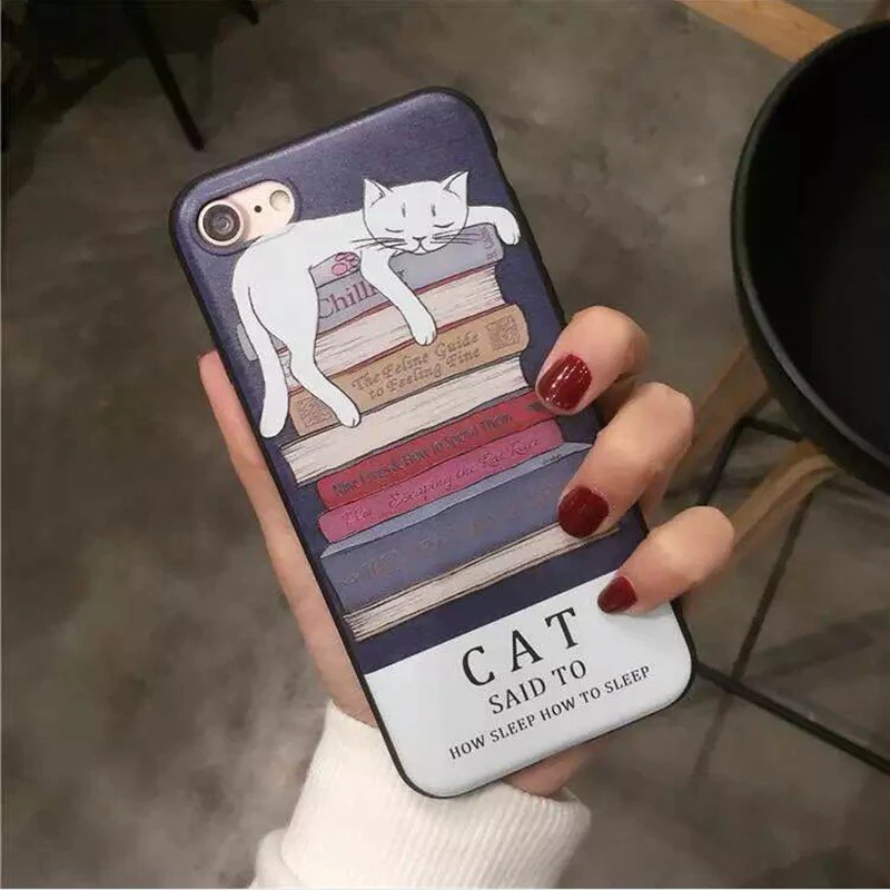 Прекрасный Сон Cat Телефон Case Для iPhone 5s 5 SE 6 6s Плюс 7 плюс Мягкая Задняя Крышка Милый