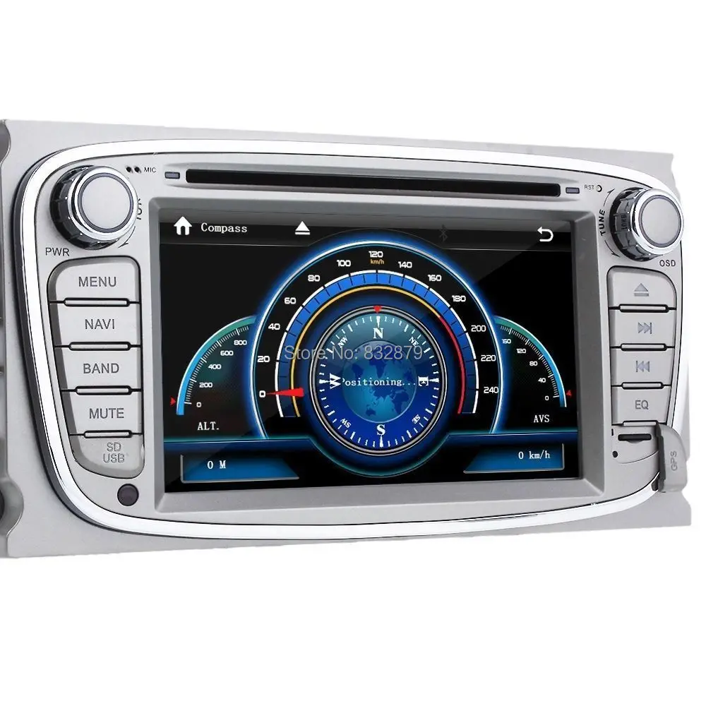 Черный/Siliver Два Din 7 Дюймов Автомобиля Dvd-плеер Для FORD/Mondeo/S-MAX/Connect/ФОКУС 2 2008-2011 С 3 Г