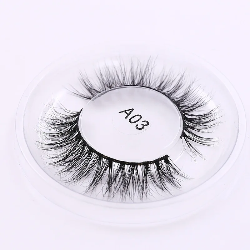A03 Black Natural False Eyelashes 3D Mink Lashes Thick Volume Long Soft Fake Eye Extension Cilios Maquiagem HP1230 | Красота и