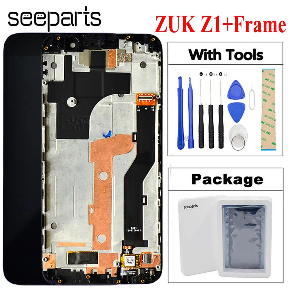 

5.5" Lenovo ZUK Z1 LCD Display Touch Screen Digitizer Assembly With Frame Z1221 Replacement Parts Lenovo ZUK Z1 Display