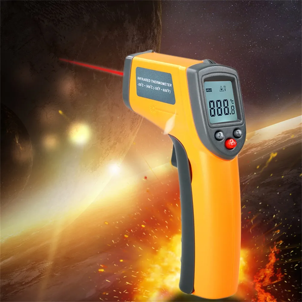 Лазерный ЖК-дисплей GS320 IR цифровой термометр автоматический измеритель