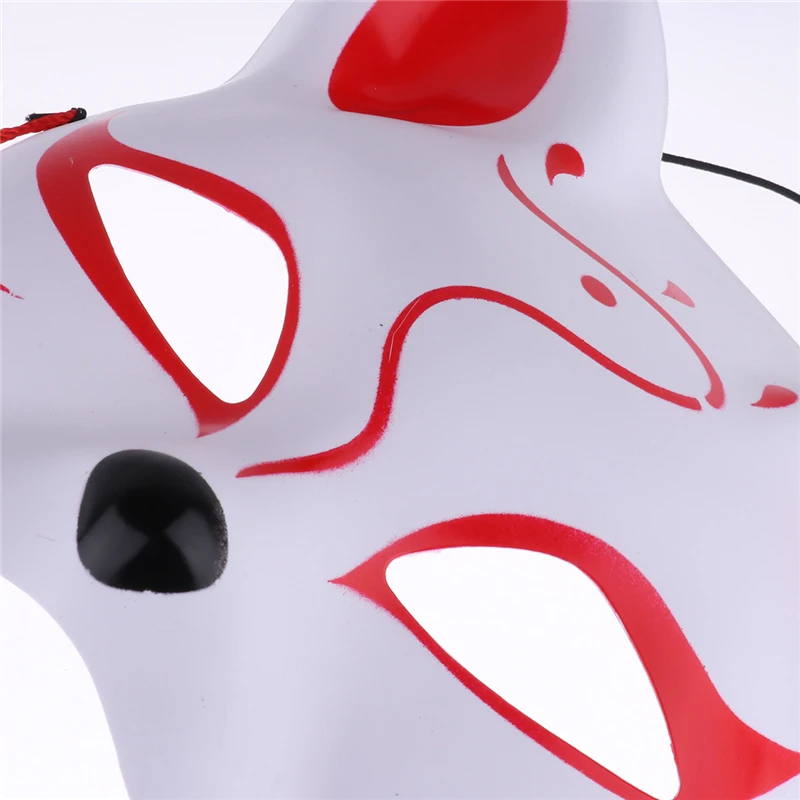 IIXPIN маска для кошек с ручной росписью японская Половина лица ПВХ кисточки