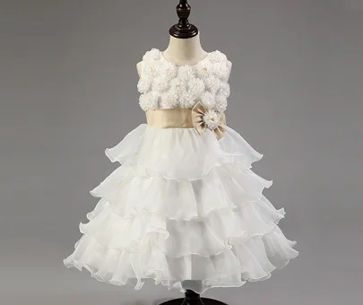 2017 Princess Flower Girl Dresses For Wedding Patry Brand Lace Tutus Little Baby Girls Pageant Dress Kids Evening Gown | Детская одежда