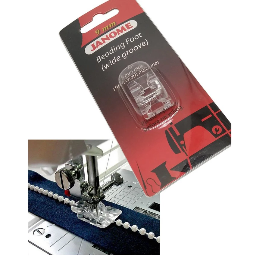 

Beading Foot Wide Groove 202098007 For Janome 9mm MC8900, MC9900,Skyline S5,S7,S9 202-098-007