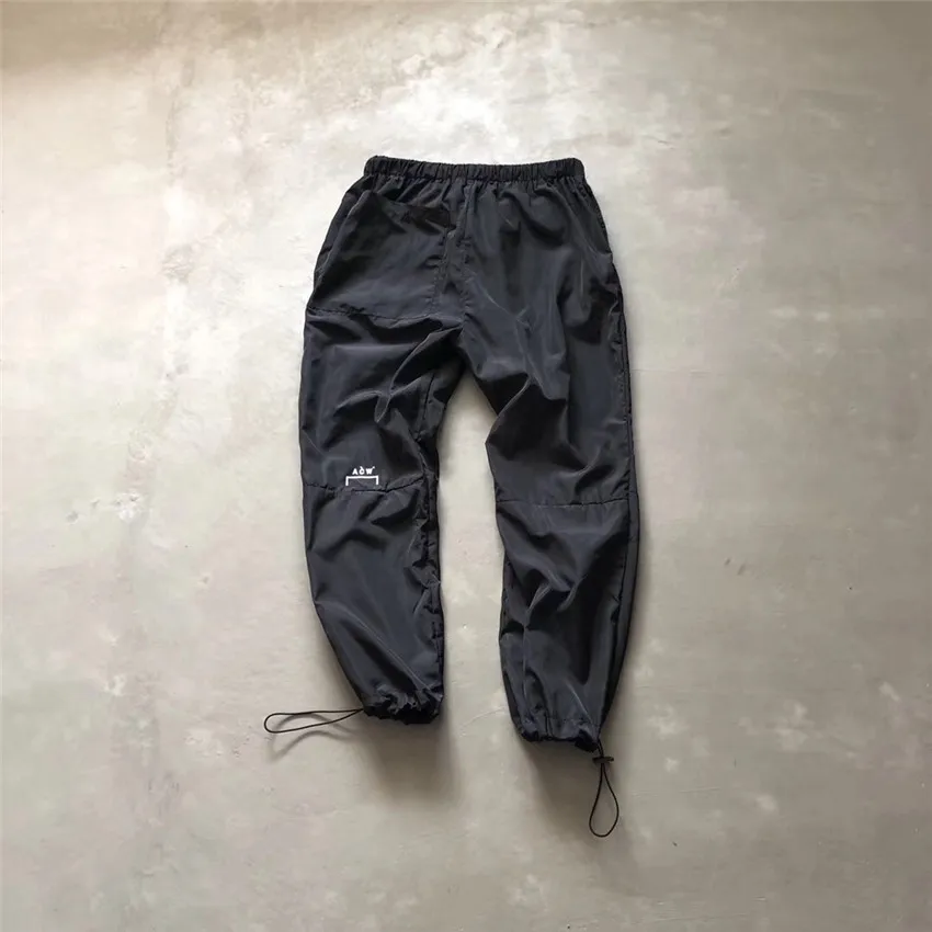 Черные a-cold-Wall* брюки 19ss эксклюзивные Teohnial нейлоновые спортивные штаны с пуговицами и большими карманами, завязанные на ноги a-cold-Wall брюки мужские ACW