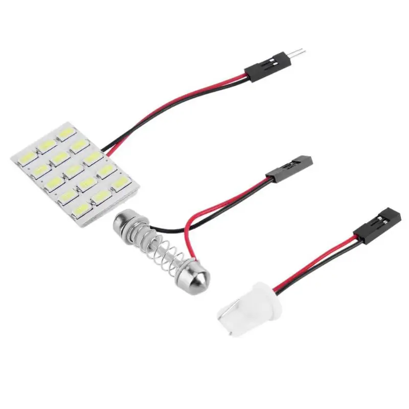 1 комплект DC 12V T10/BA9S 5630 SMD 15LED купольная панель для чтения лампа салона автомобиля