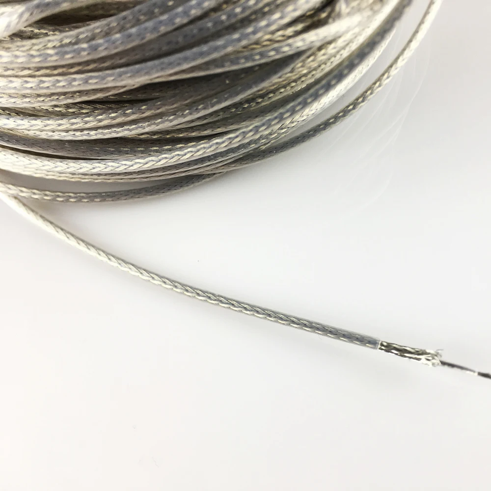 PTFE бескислородная медь посеребрение Плетеный экранированный провод для электрогитары бас на метр(#0056) Сделано в Корее