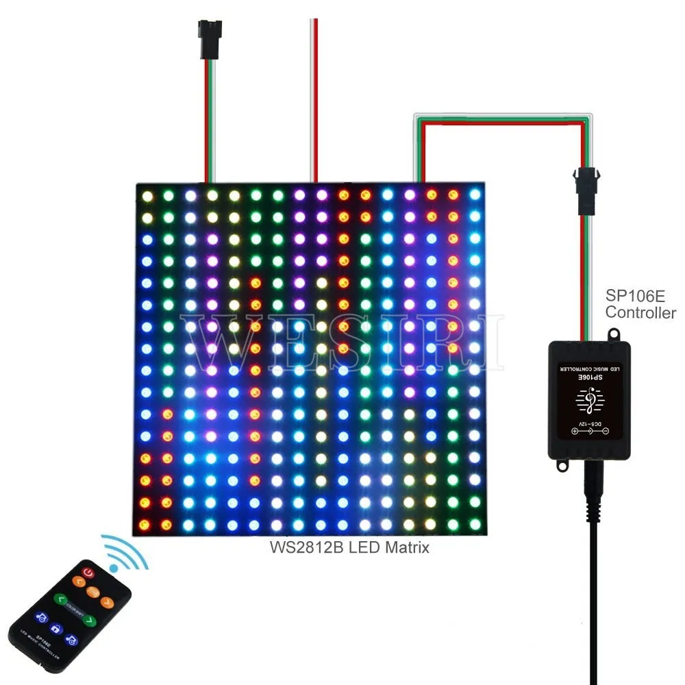 SP106E LED RGB музыкальный контроллер со звуковым активированным беспроводным
