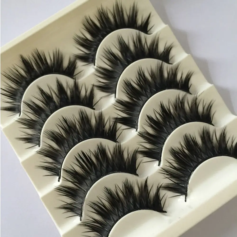 Новинка модные натуральные накладные ресницы 3D Beauty Fashion 5 пары/компл. инструменты