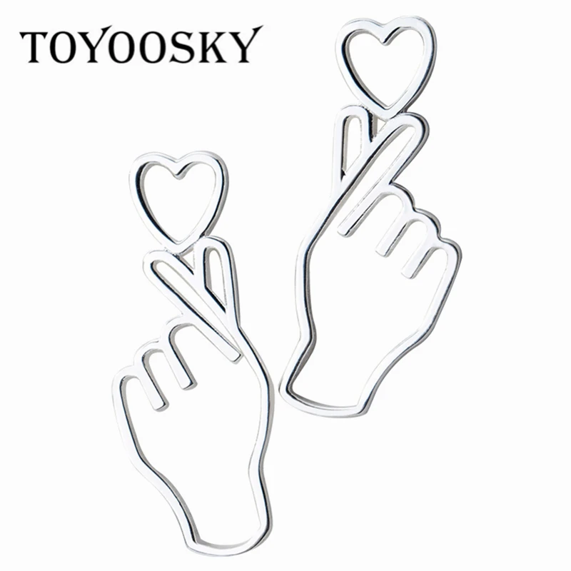 TOYOOSKY 2019 рекомендовано S925 Серебряные маленькие серьги в форме сердца любовь