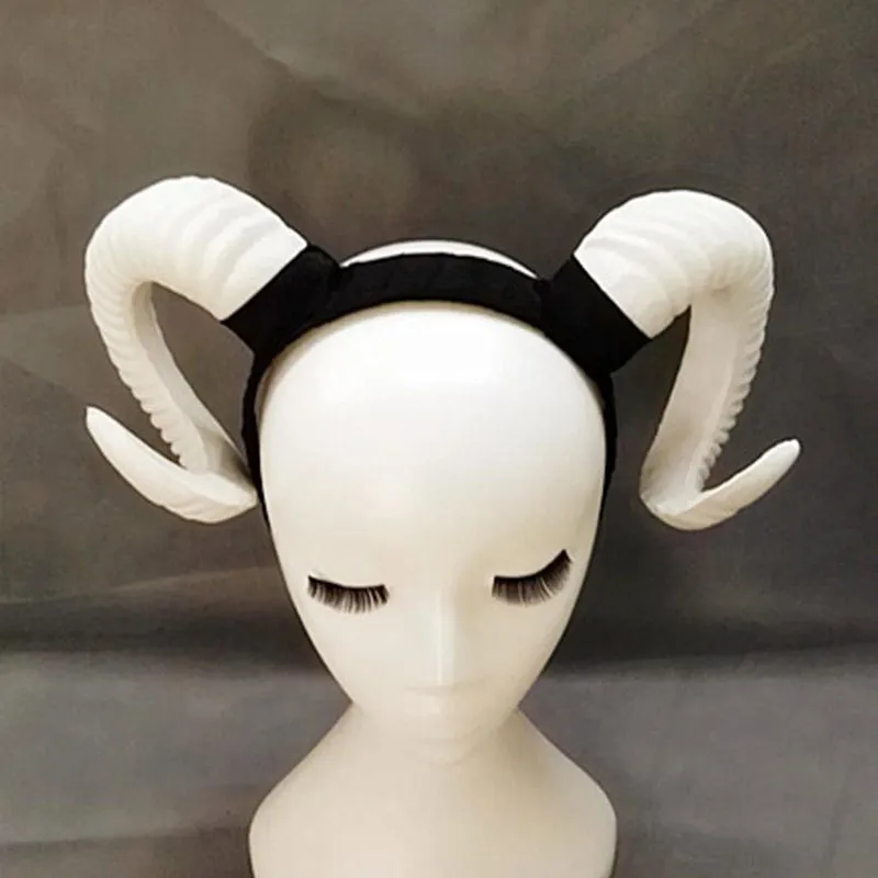 Ручной работы: бараний рог оголовье Косплэй реквизит Hairband демон зла Головные Уборы Хэллоуин Готическая Лолита Хэллоуин Cos Головные уборы Подарок