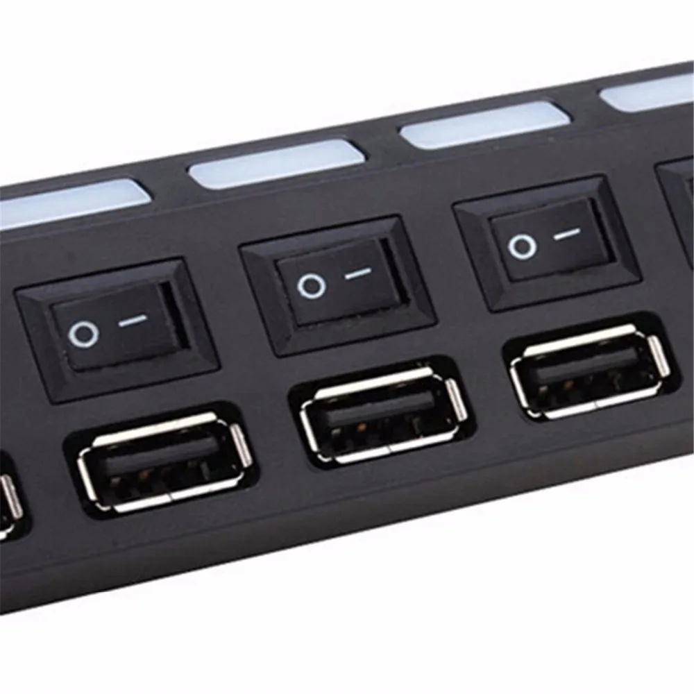 Внешний 7 Порты и разъёмы USB разветвитель концентратор 2 0 с Micro Мощность для