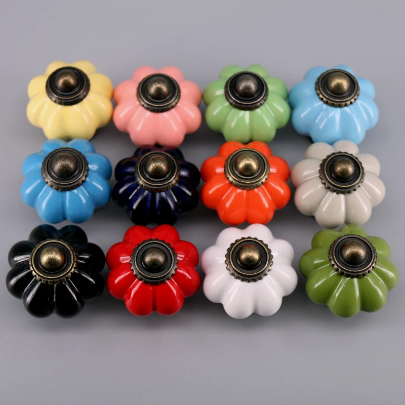 

1x Multi-color Ceramic Cabinet Knobs Cupboard Closet Dresser Knobs Handles Pulls Kitchen Bedroom Furniture handle knobs hardware