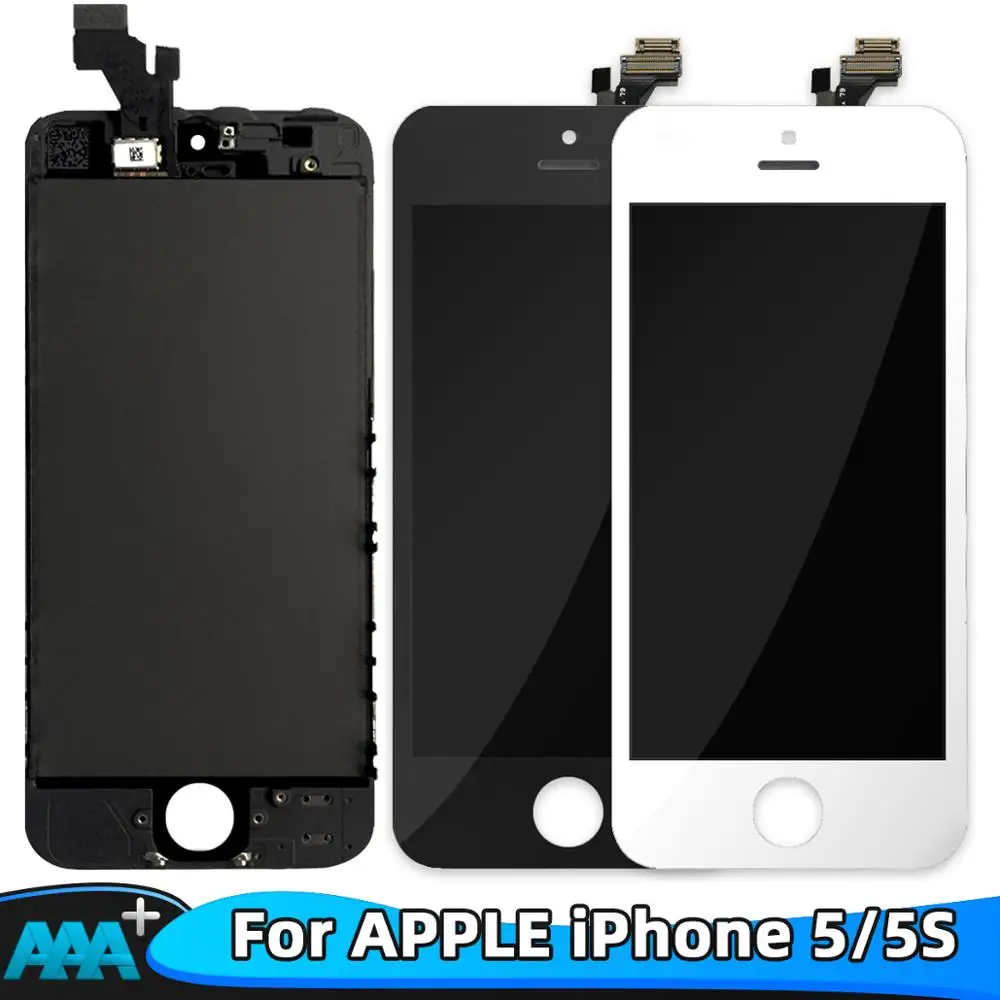 Черный/белый ЖК-дисплей для iPhone 5 5s AAA качественный с сенсорным экраном дигитайзер