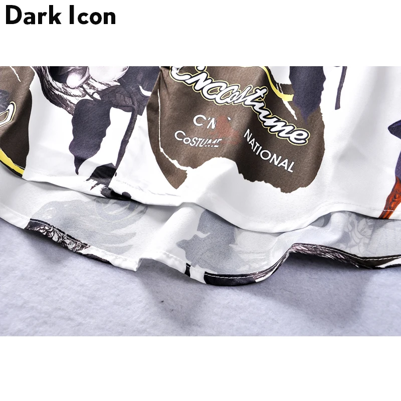 Мужская рубашка с коротким рукавом Dark Icon летняя в стиле хип-хоп передним карманом