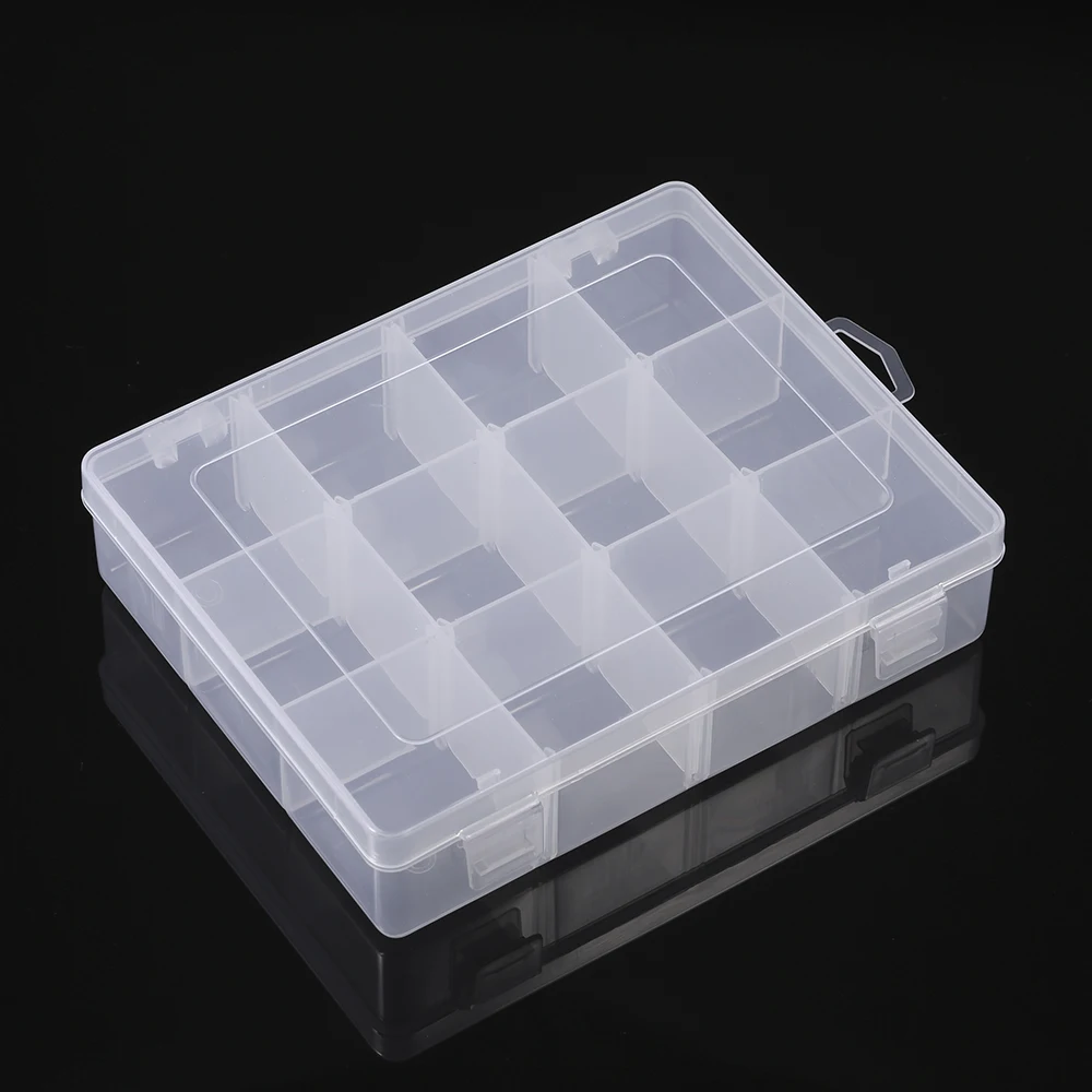 Fishing Box Transparent Plastic 12 Grids Tool Baits Hooks Storage Organizer for Display Collection with Dividers | Спорт и
