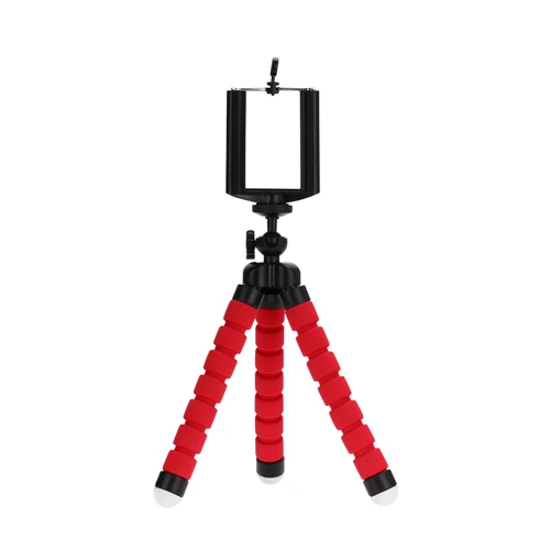 Red Мини Гибкий губчатый штатив Осьминог для Gopro камера штатив для iPhone Xiaomi huawei смартфон аксессуар с держателем телефона клип - Цвет: Red