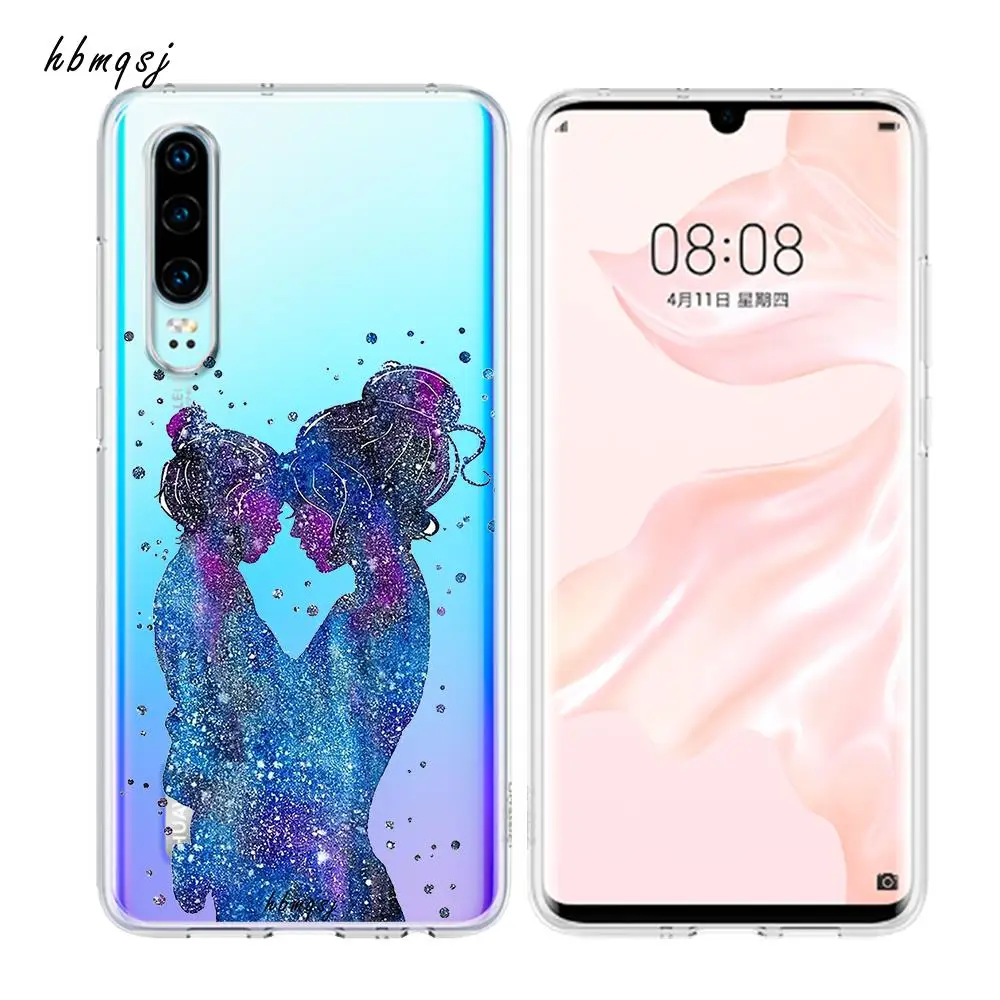 Чехол для huawei p20 pro силиконовый мягкий чехол милый с мультипликационным принтом