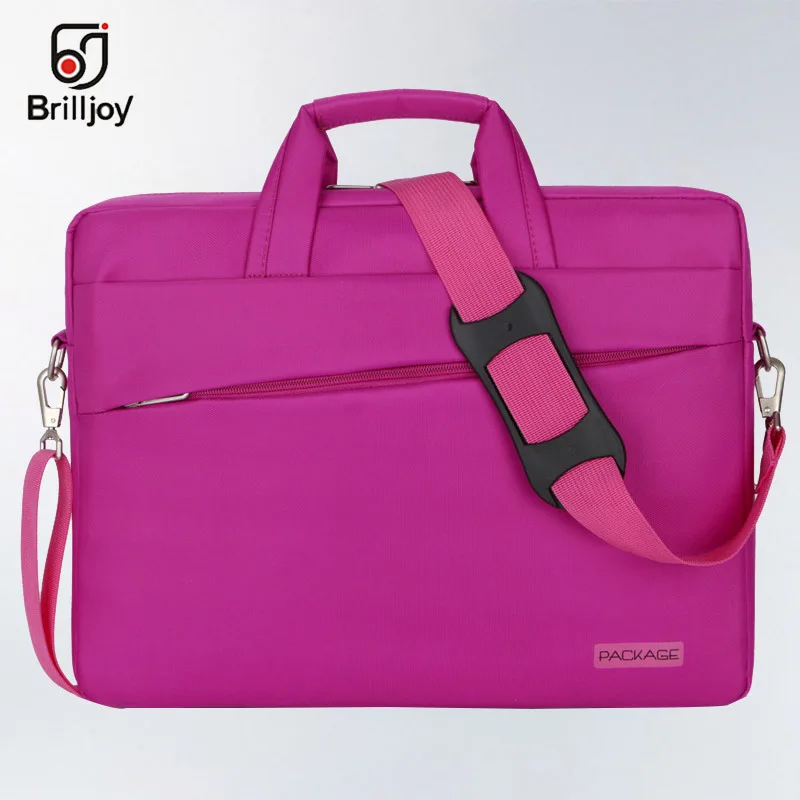 rose Red 14 inch Brilljoy водонепроницаемый портфель сумка для ноутбука 13 14 15 17 дюймов Компьютерная деловая дорожная Мужская и женская сумка-мессенджер для ноутбука - Цвет: rose Red 14 inch