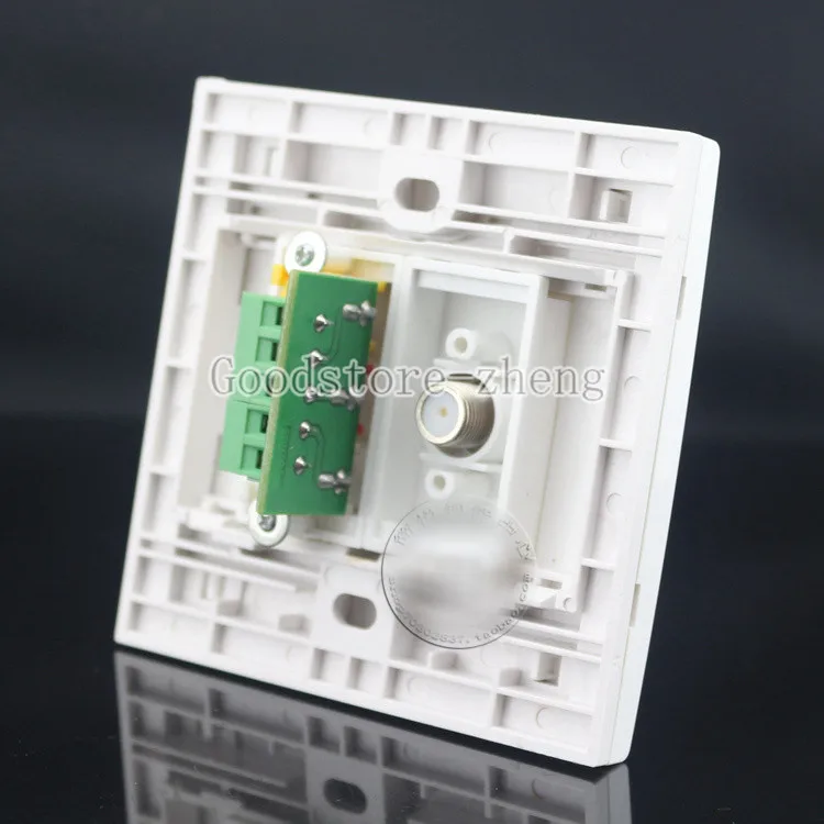 

Wall Face Plate F-TYPE COAX TV Adapter Connector + RCA TV Ports Audio Faceplate