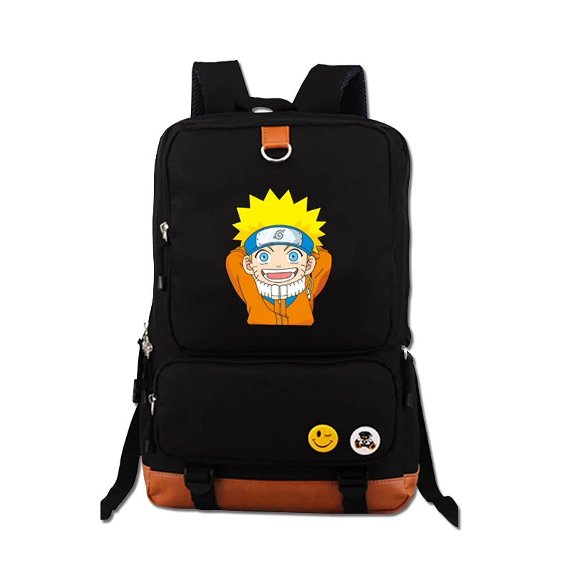 Высокое качество аниме Наруто Uzumaki Печать Холст Mochila Feminina дорожная военная сумка школьные сумки для подростков рюкзак для ноутбука