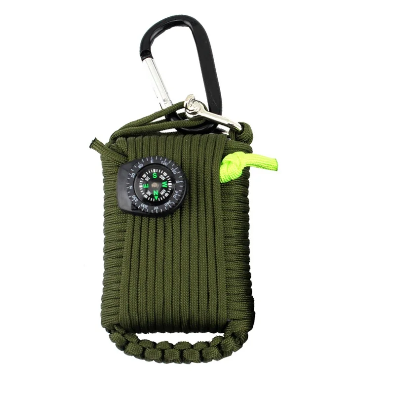 Army green Приятно! 20 шт аварийное оборудование аксессуары Аварийная сумка комплект для выживания в поле самопомощь коробка оборудование для кемпинга Туризм NX - Цвет: Army green